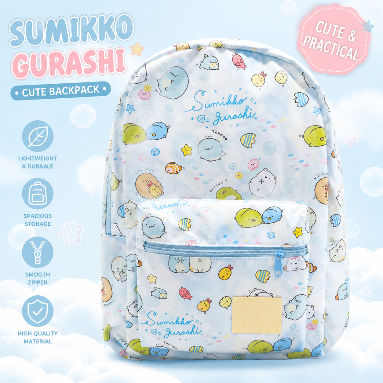 Kawaii Sumikko Gurashi Sea Fri – School Backpack Teen Bewertung und Preis