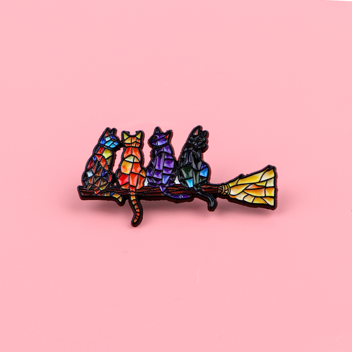 Colorful Cat Enamel Pin Witch  – Fashion Backpack Women Bewertung und Preis