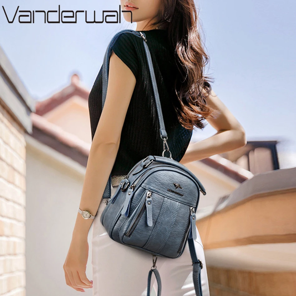 4 In 1 Leather Backpacks Multi – Leather Backpack Vintage Bewertung und Preis