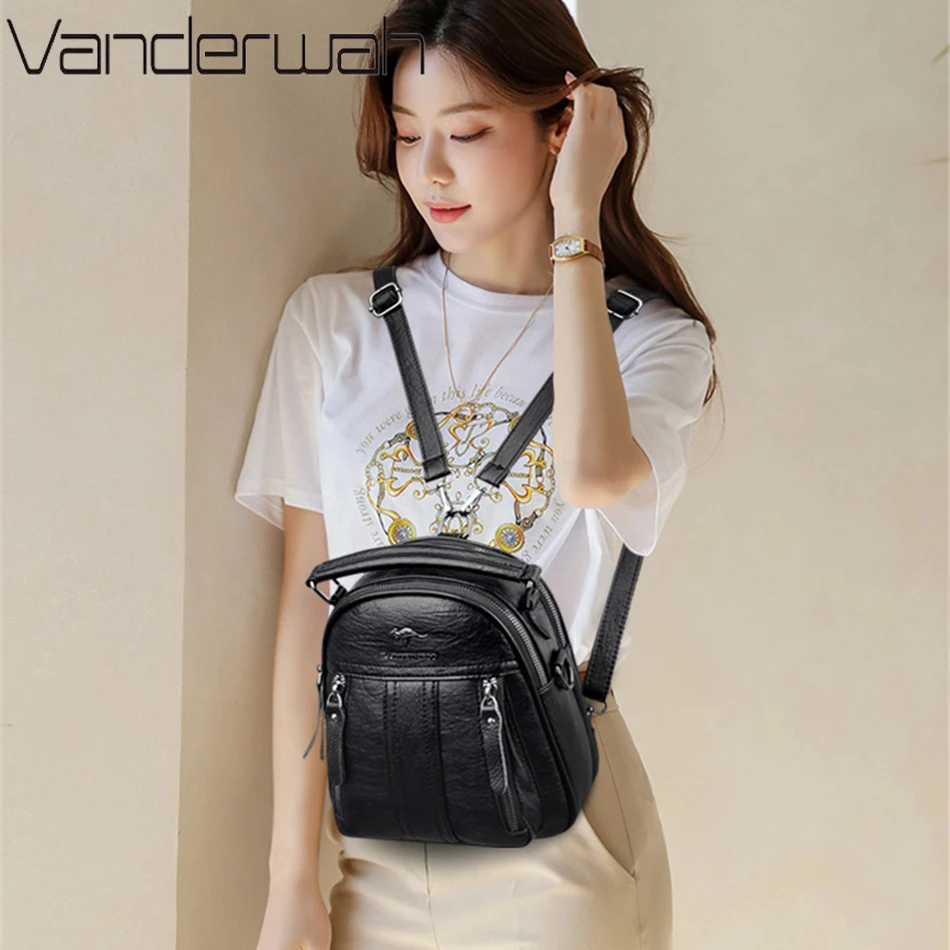 4 In 1 Leather Backpacks Multi – Leather Backpack Vintage Bewertung und Preis