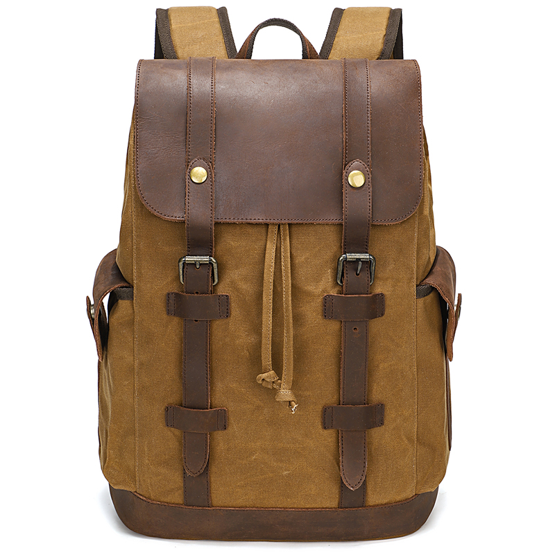 Men's Backpack Vintage Waxed C – Leather Backpack Vintage Bewertung und Preis