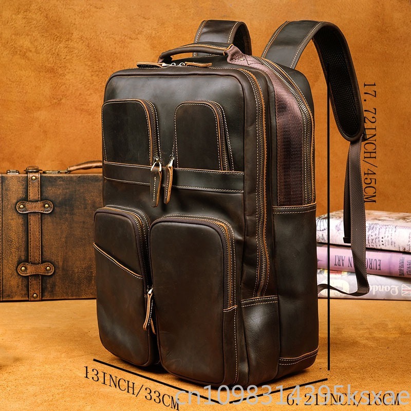 Vintage Retro Genuine Crazy Ho – Leather Backpack Vintage Bewertung und Preis