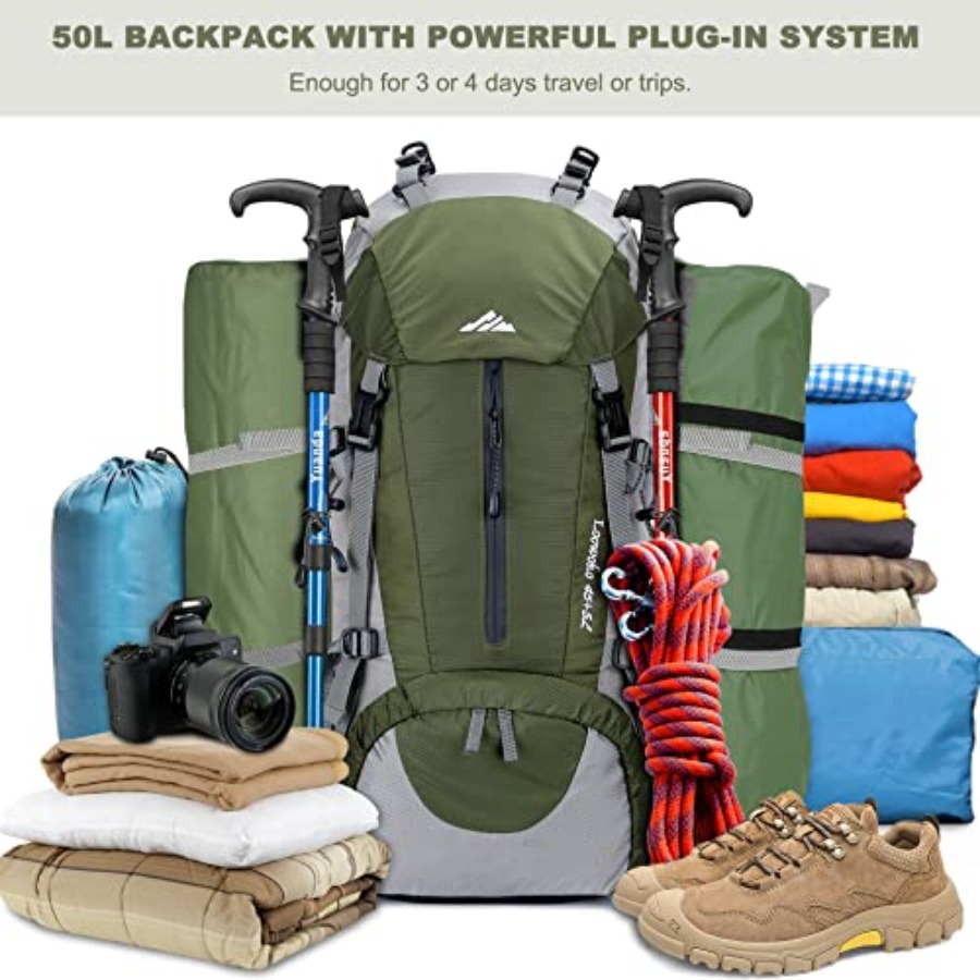Loowoko 50L Hiking Backpack, W – Rain Cover Backpack Bewertung und Preis