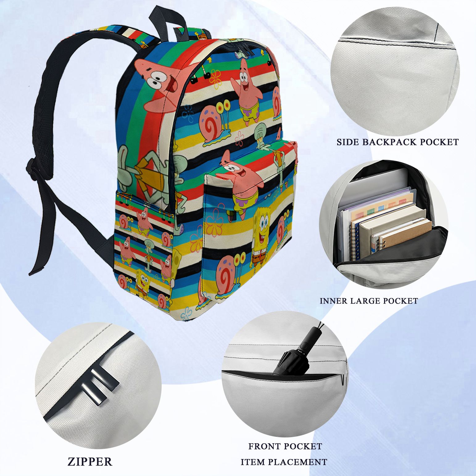 SpongeBob SquarePants Striped  – School Backpack Teen Bewertung und Preis