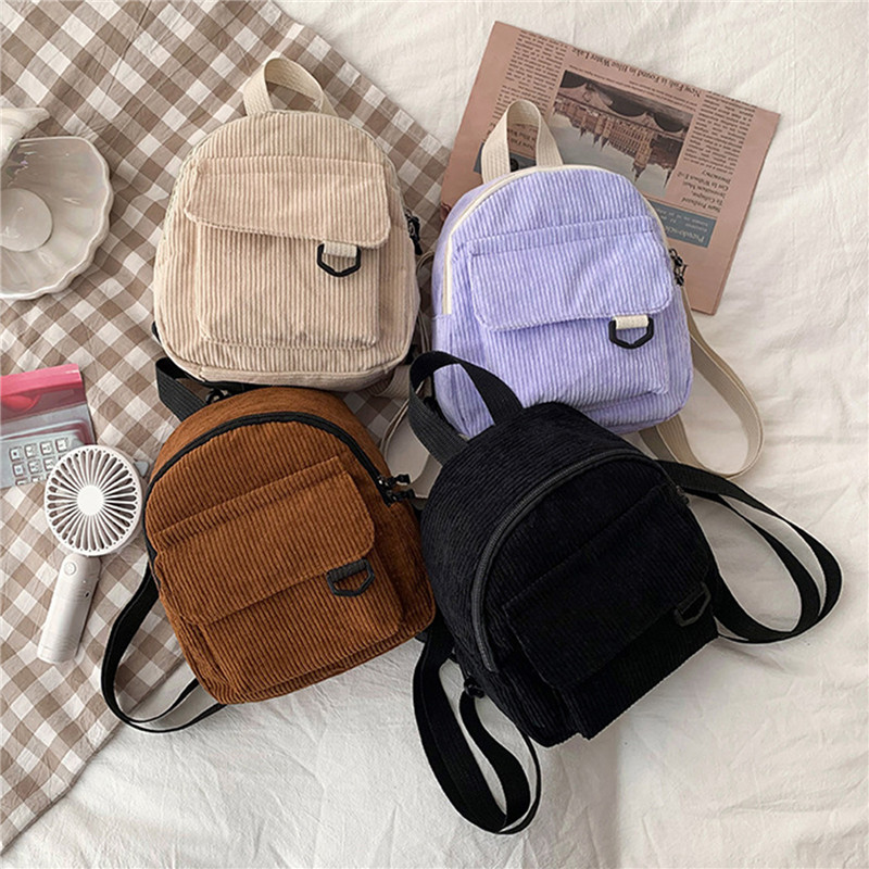 Solid Color Mini Backpack Cord – Fashion Backpack Women Bewertung und Preis