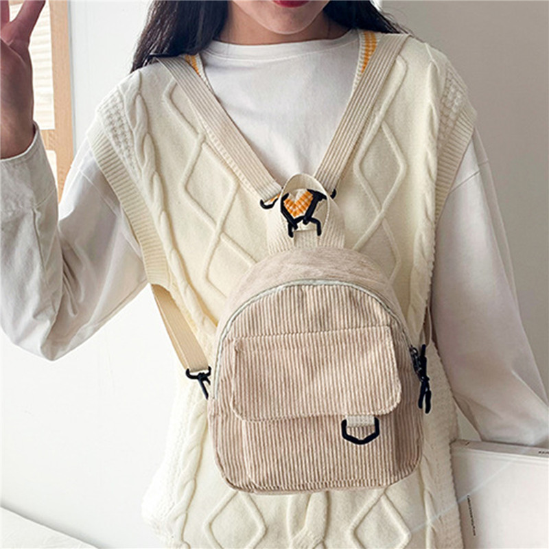 Solid Color Mini Backpack Cord – Fashion Backpack Women Bewertung und Preis