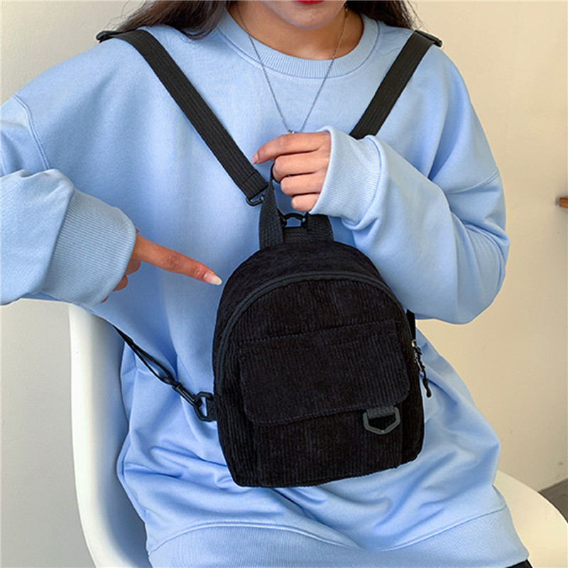 Solid Color Mini Backpack Cord – Fashion Backpack Women Bewertung und Preis