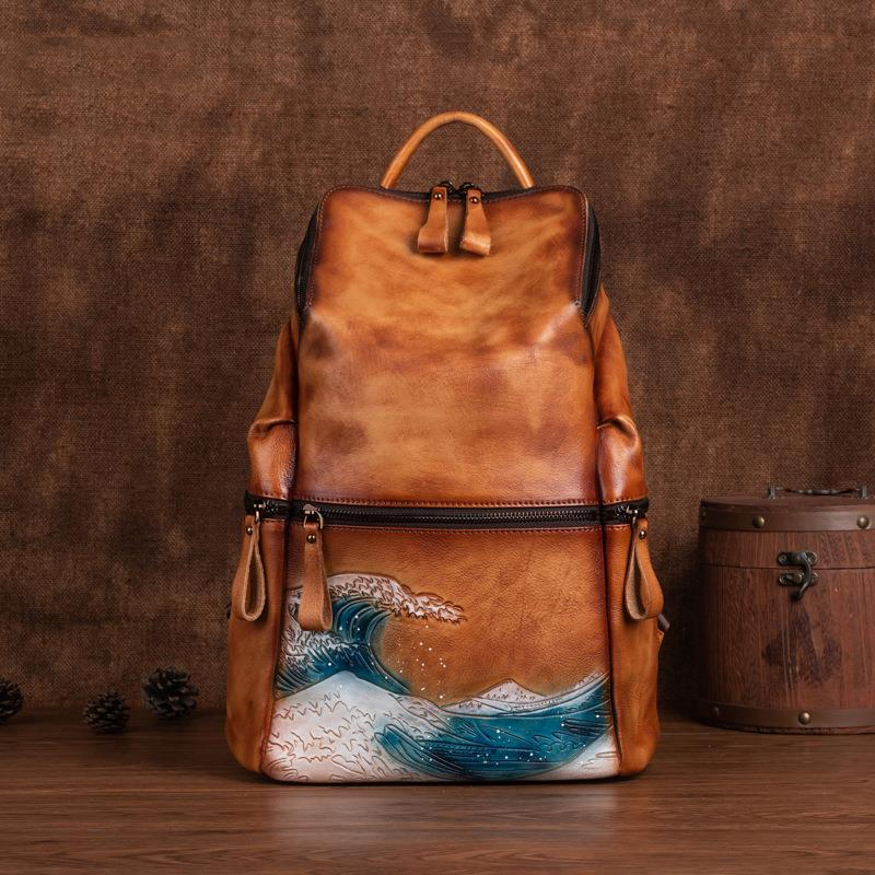 Genuine Real Soft Leather Wome – Leather Backpack Vintage Bewertung und Preis