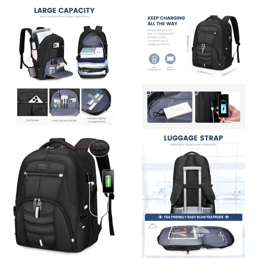 Travel Laptop Backpack Waterpr – Travel Backpack Anti Theft Bewertung und Preis