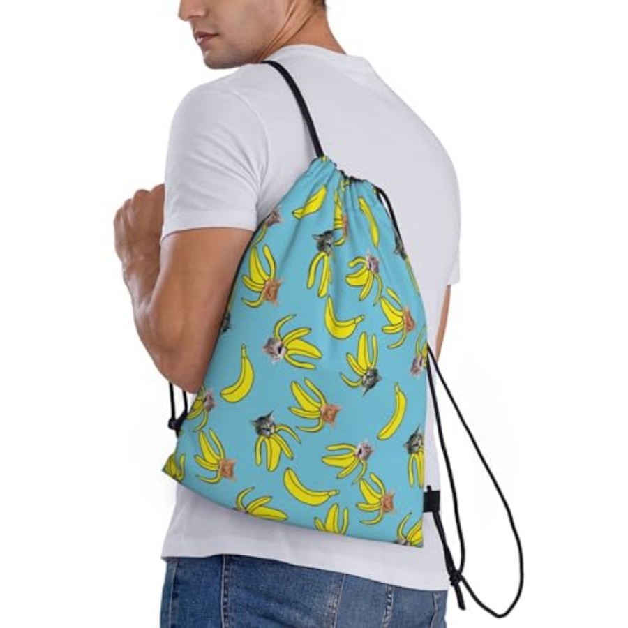 Funny Cat Banana Bananas Draws – Drawstring Gym Bag Bewertung und Preis